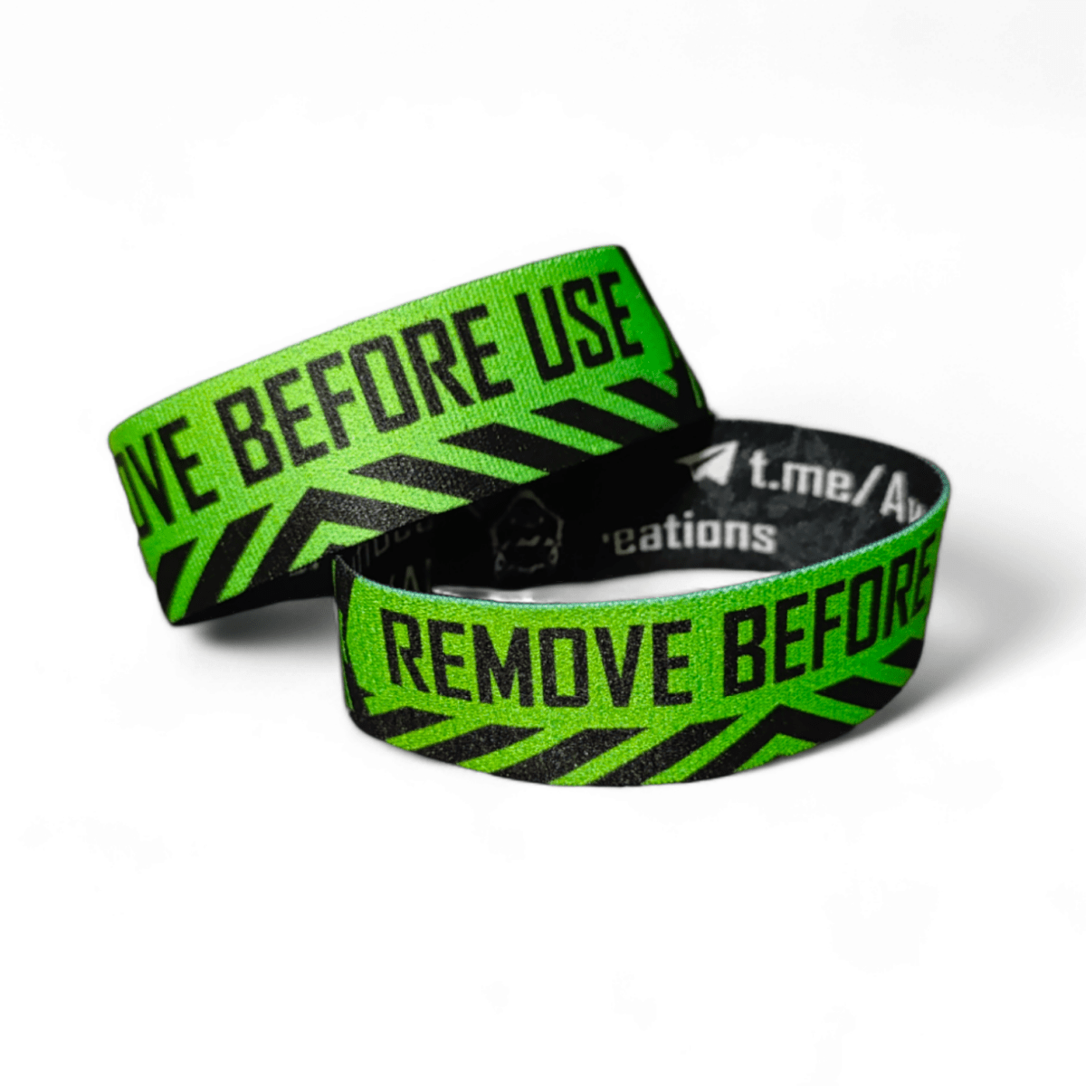 UV-reaktives Armband – vor Gebrauch entfernen