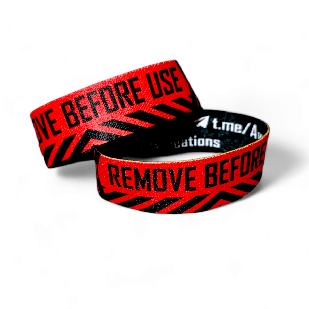 UV-reaktives Armband – vor Gebrauch entfernen