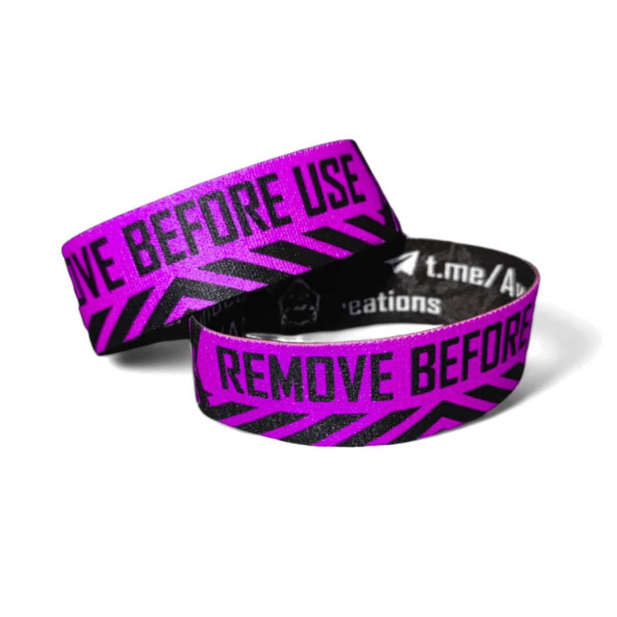 UV-reaktives Armband – vor Gebrauch entfernen
