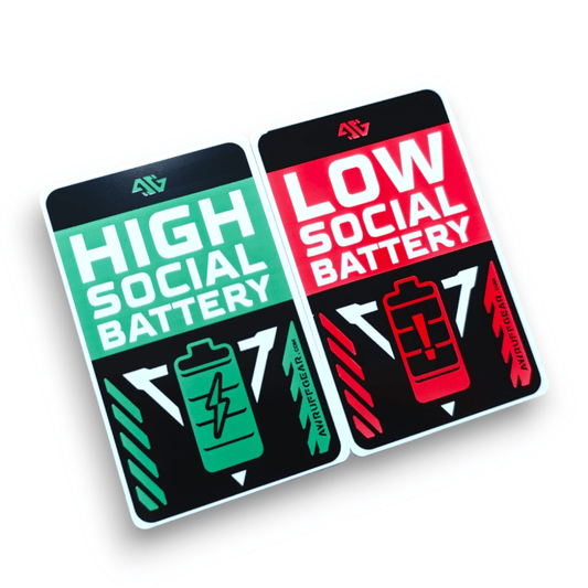 PVC Badge - High / Low Social Battery