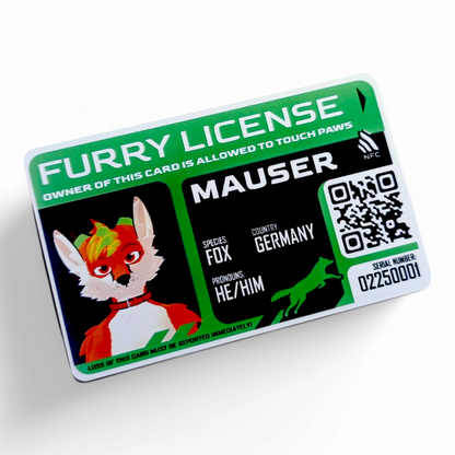 PVC Badge - Furry License [CUSTOM]